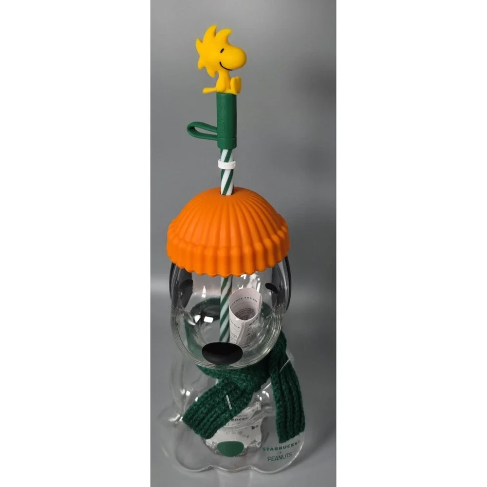 Starbucks x Peanuts Snoopy Glass Cold Cup Woodstock Topper 2026 Limited Edition